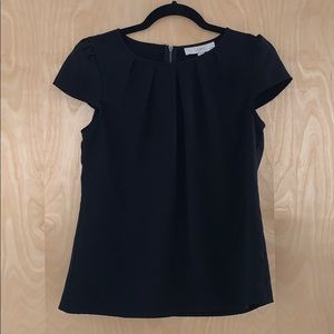 LOFT black short sleeve blouse size SP